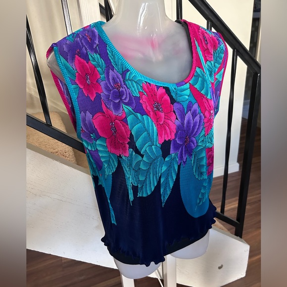 Classic Women's Shirt - Floral Fusion Purple & Red